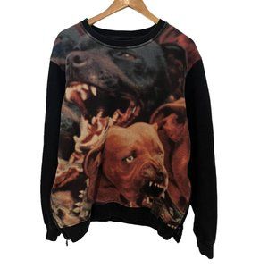 Pittbull Akoo Crew Neck Side Zippers Sweatshirt Men's Size 2XL Y2K Black B.E.C